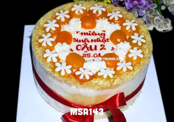Bánh sinh nhật bông lan trứng muối dành cho nam MSA143